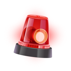 Сирена красная с фонарем