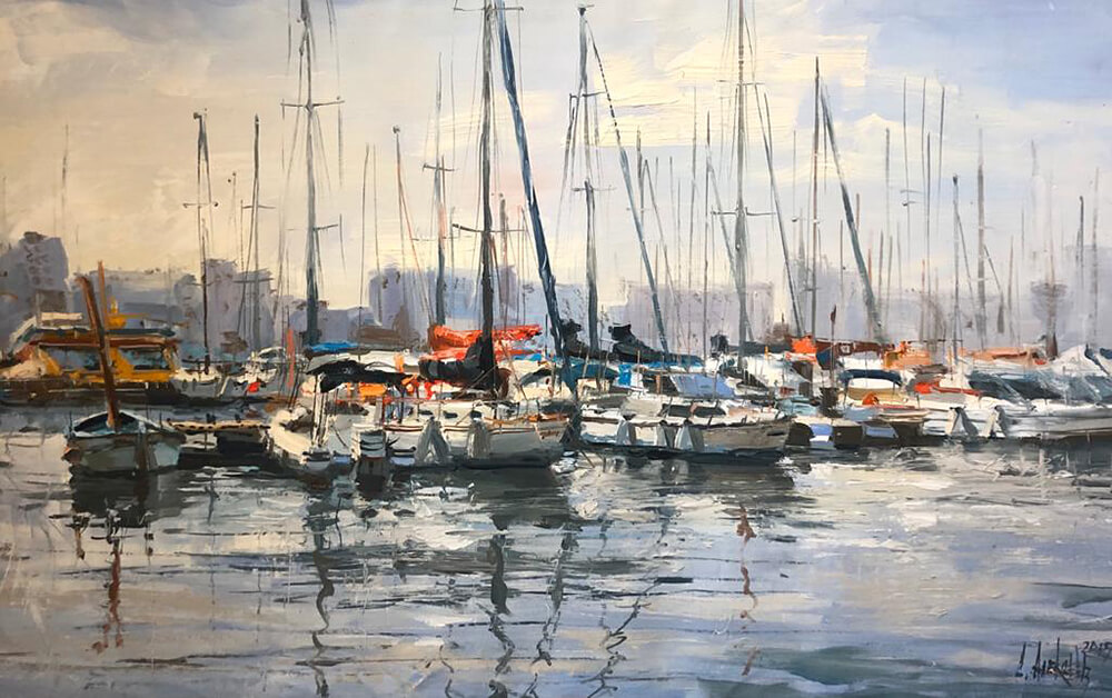 Off the coast of Toulon. 2019. Oil on canvas, 50х70 cm