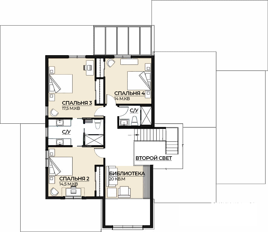 Планировка второго этажа