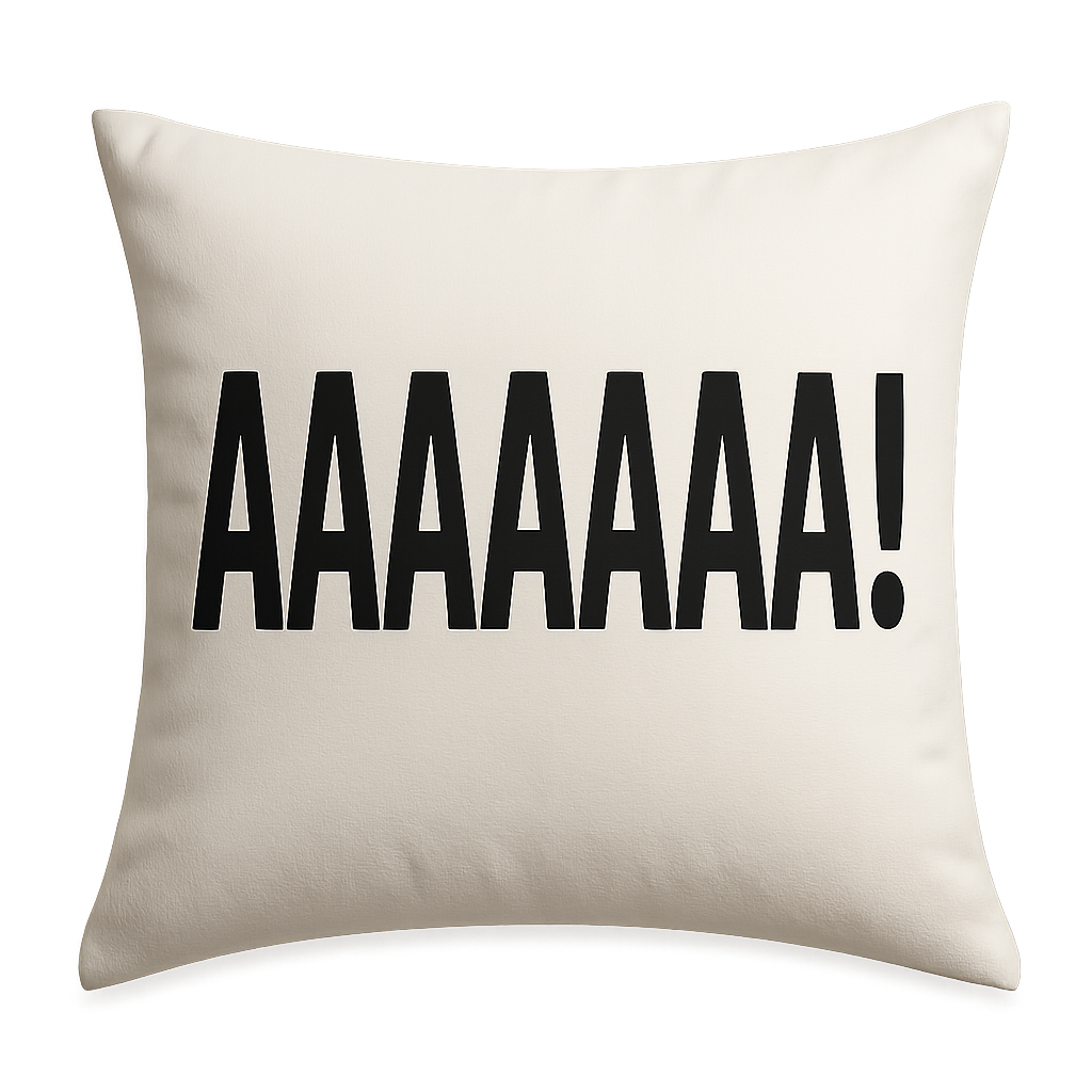 Подушка, в которую можно кричать