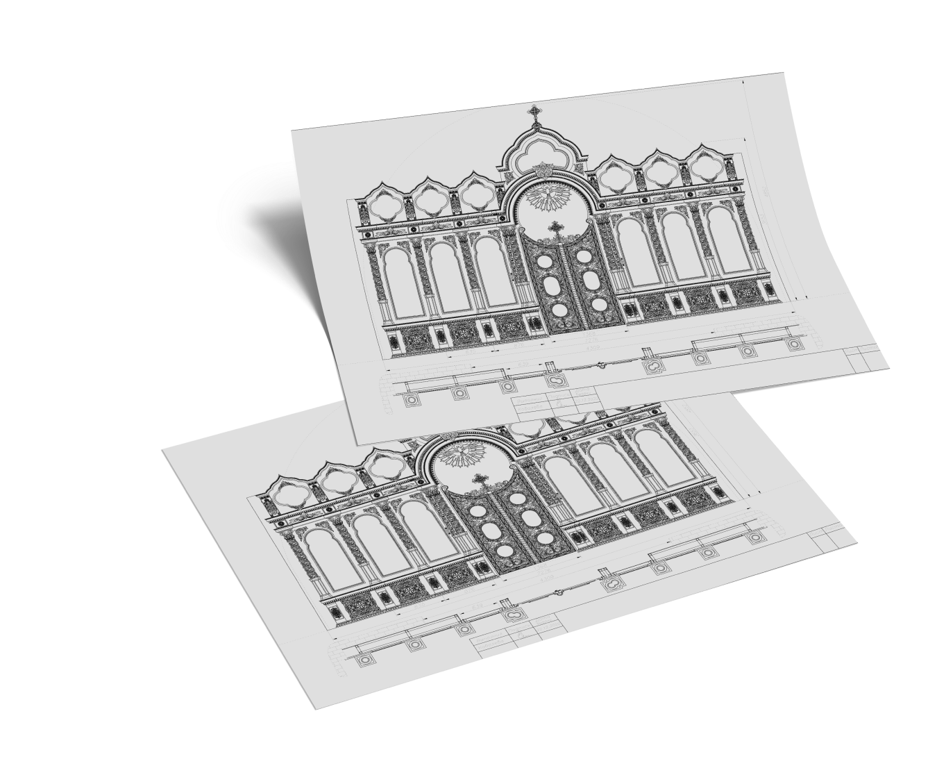 Бесплатный проектный эскиз иконостаса от профессионального архитектора