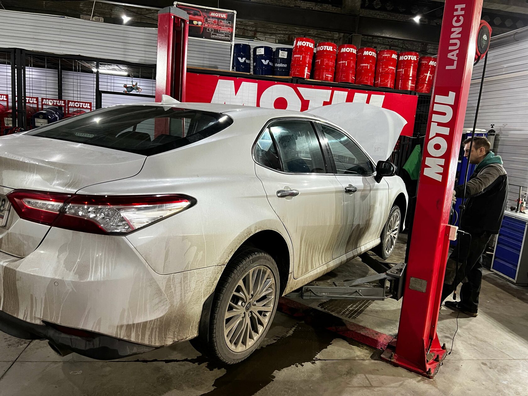 Замена масла в АКПП Toyota Camry на пробеге 59000 км