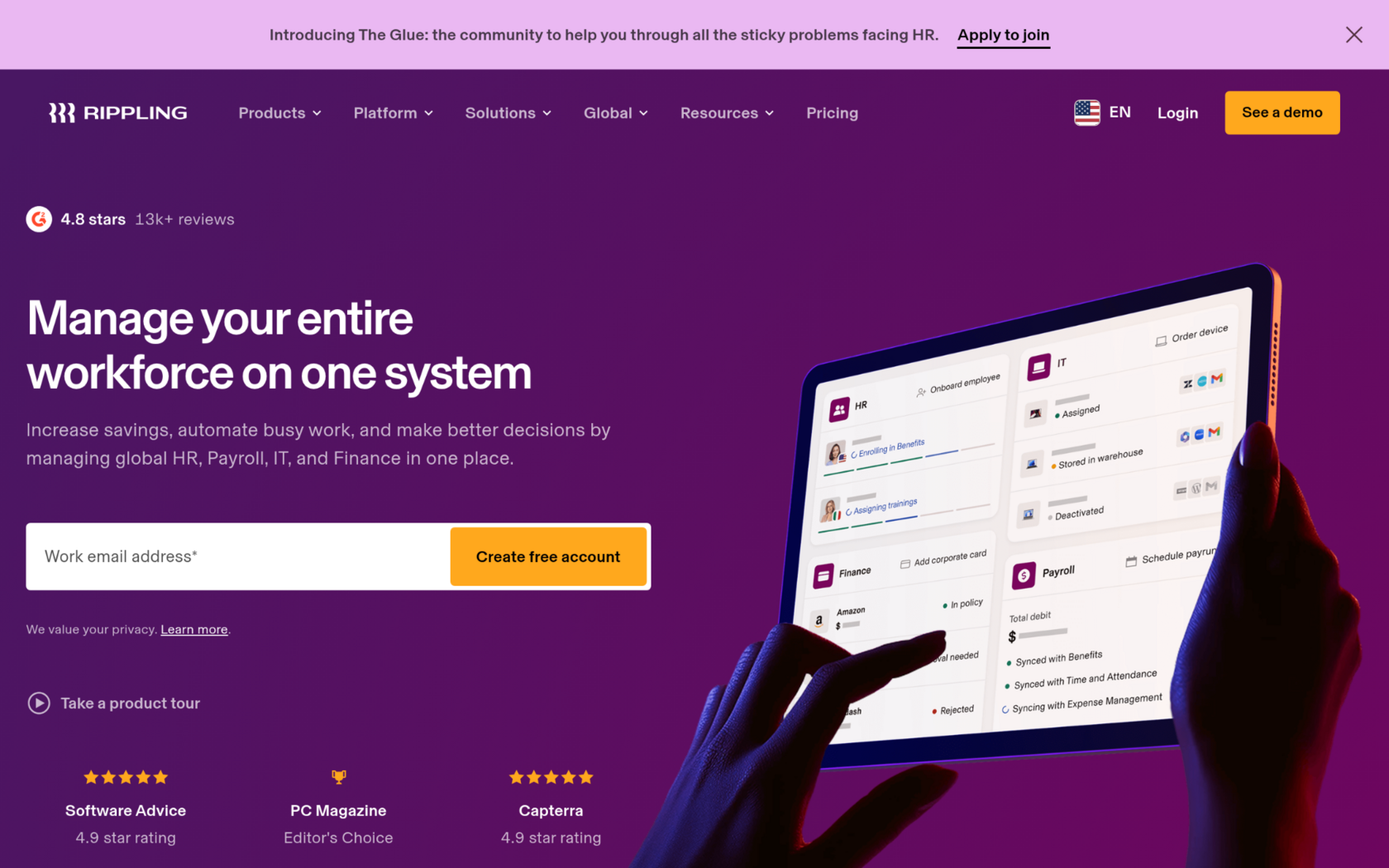 4. Rippling - Best for Mid-Market to Enterprise Employee Management and HR Automation