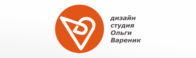 Логотип дизайн-студии Ольги Вареник — сочетание букв
