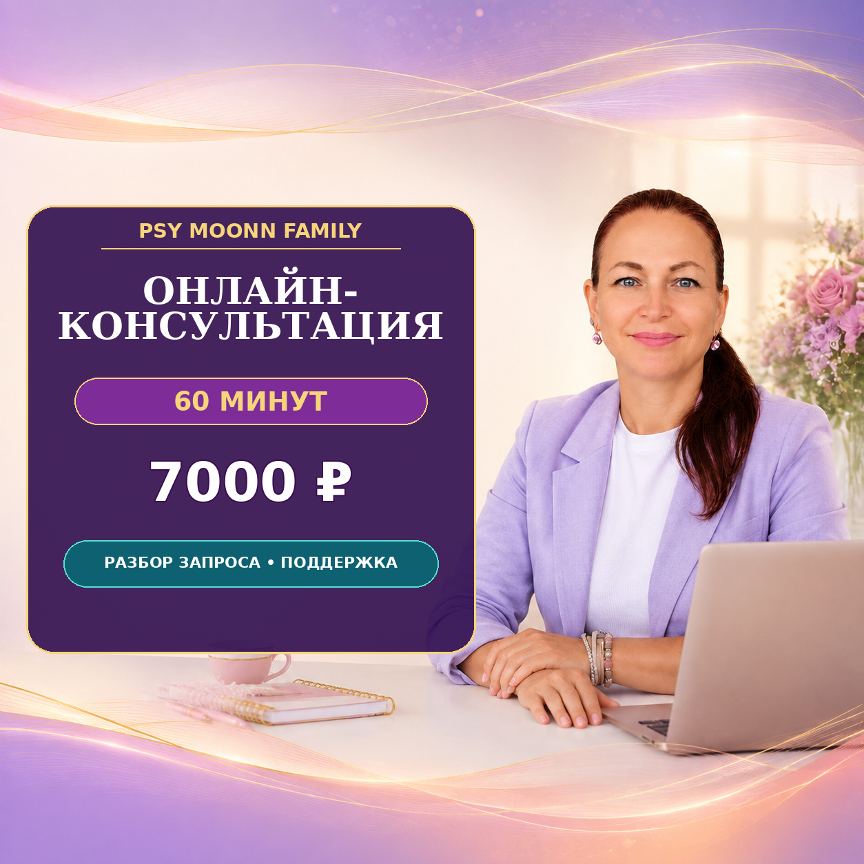 Онлайн-консультация психолога - 60 минут — PSY MOONN FAMILY, Москва