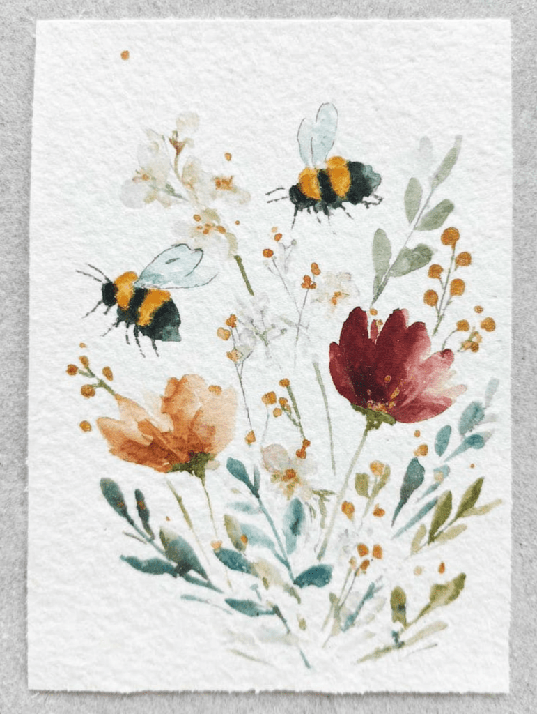 10 простых идей для весенней акварельной живописи для начинающих 109