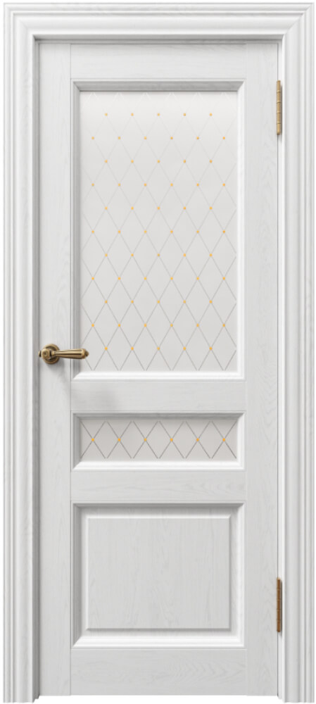 Дверь межкомнатная Sorrento (Соренто) 80014 Остекленная цвет Софт Бьянка