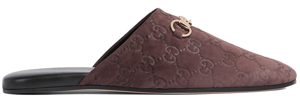 Gucc Suede Horsebit Mule