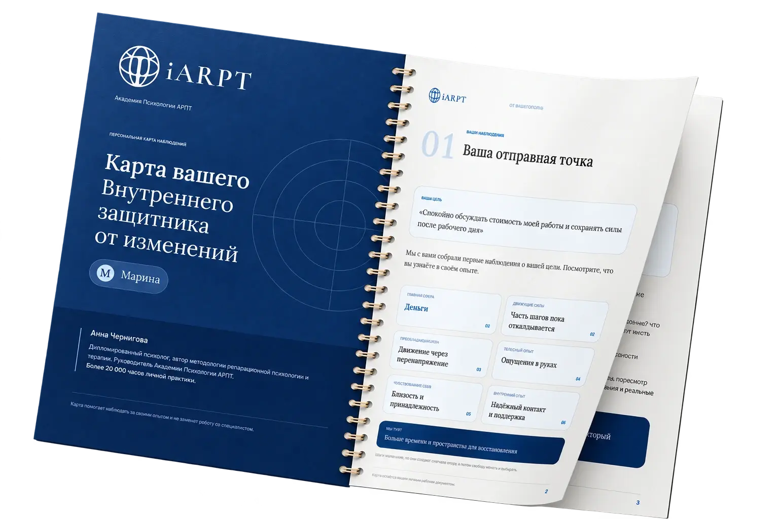 Разворот персональной карты вашего Внутреннего защитника от изменений