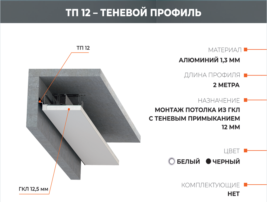 Теневой Профиль Для Гипсокартона Купить В Екатеринбурге