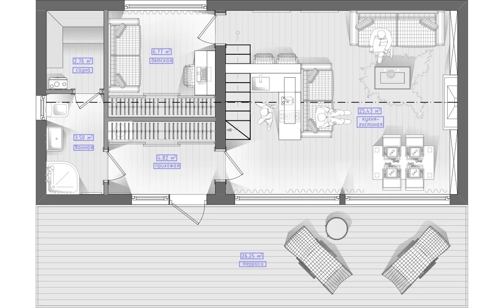 Планировка 1 этаж