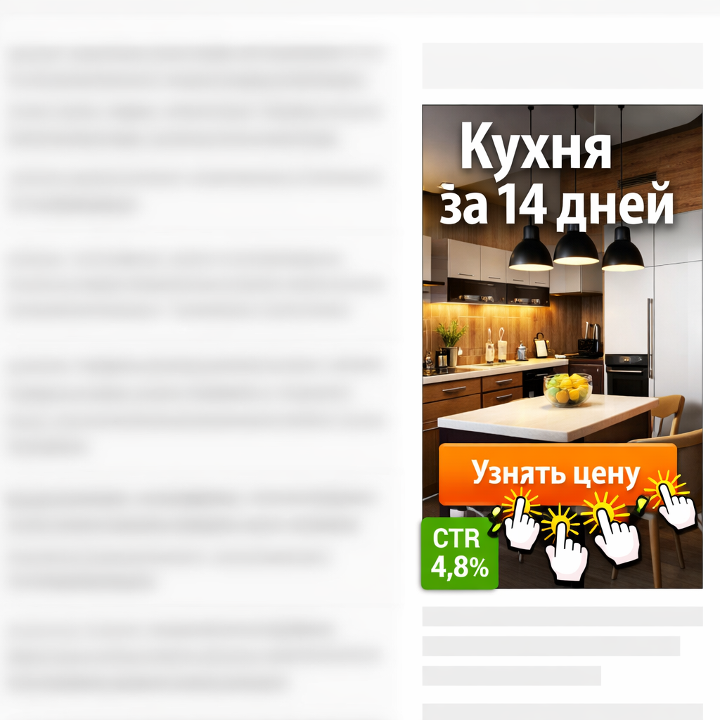 Сильное объявление РСЯ: конкретный оффер, контрастный визуал, высокий CTR
