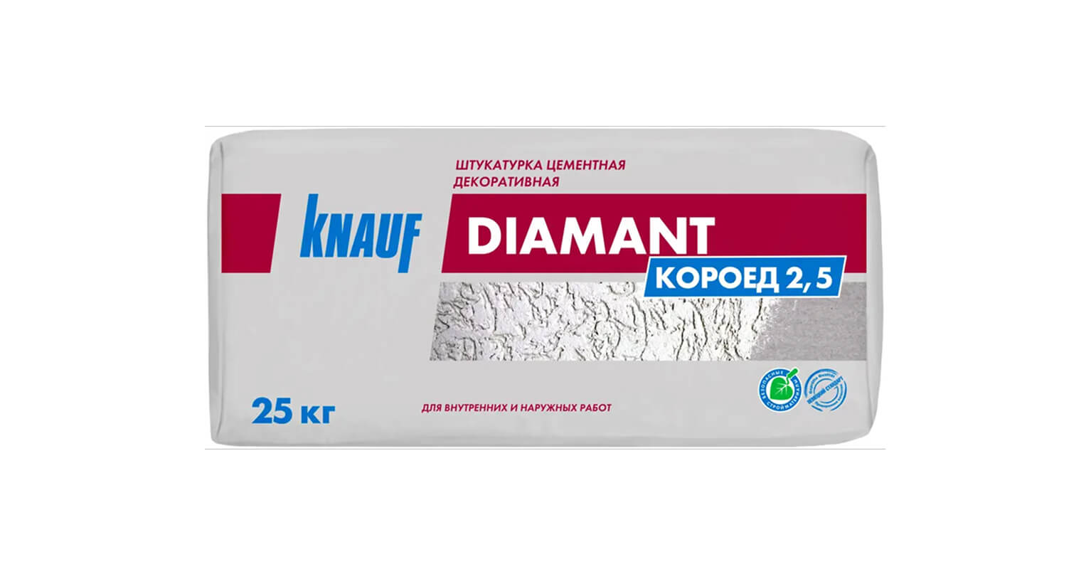 Штукатурка декоративная Knauf Диамант короед 2.5 мм 25 кг