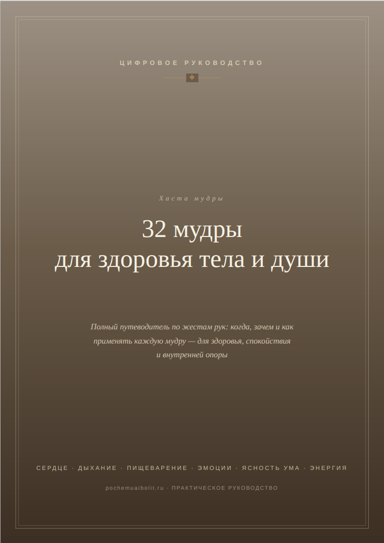 Обложка книги «32 мудры для здоровья тела и души»