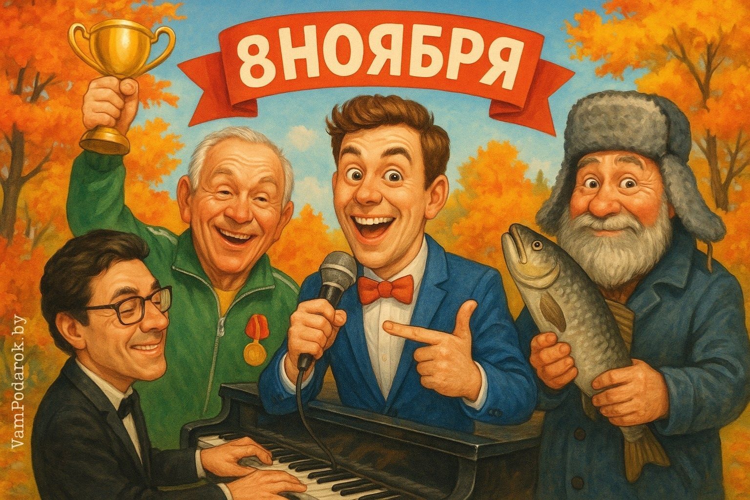 Праздники 8 ноября 2025 – открытки и картинки