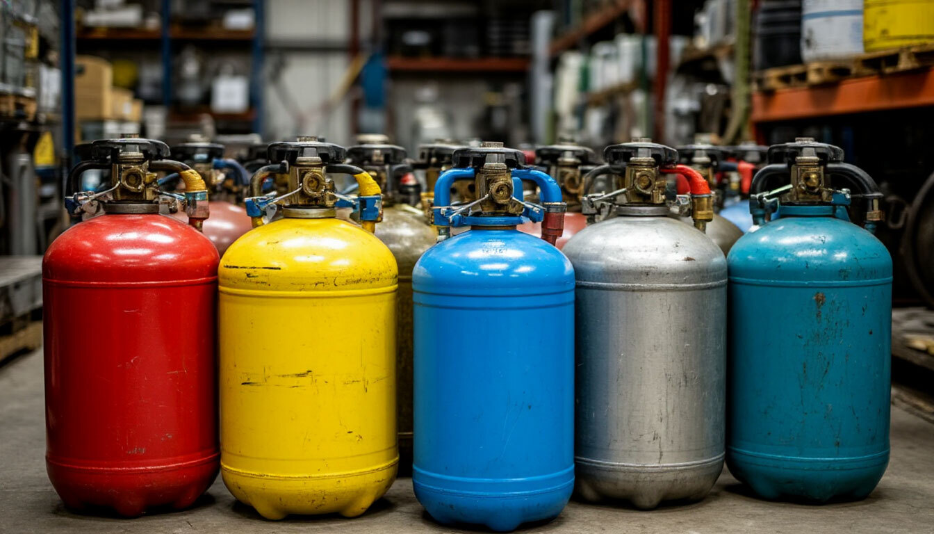 Замена баллонов с газом