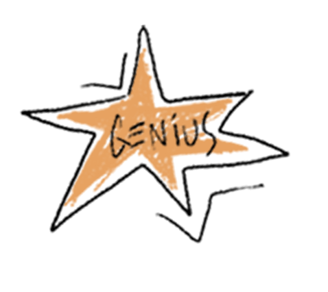 звезда оранжевая 