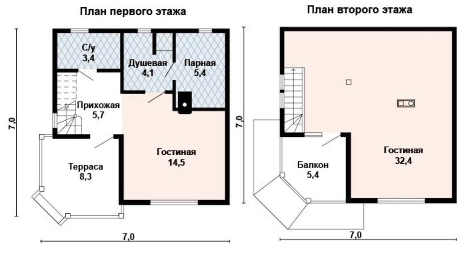 Проект дома из арболита 8 на 10