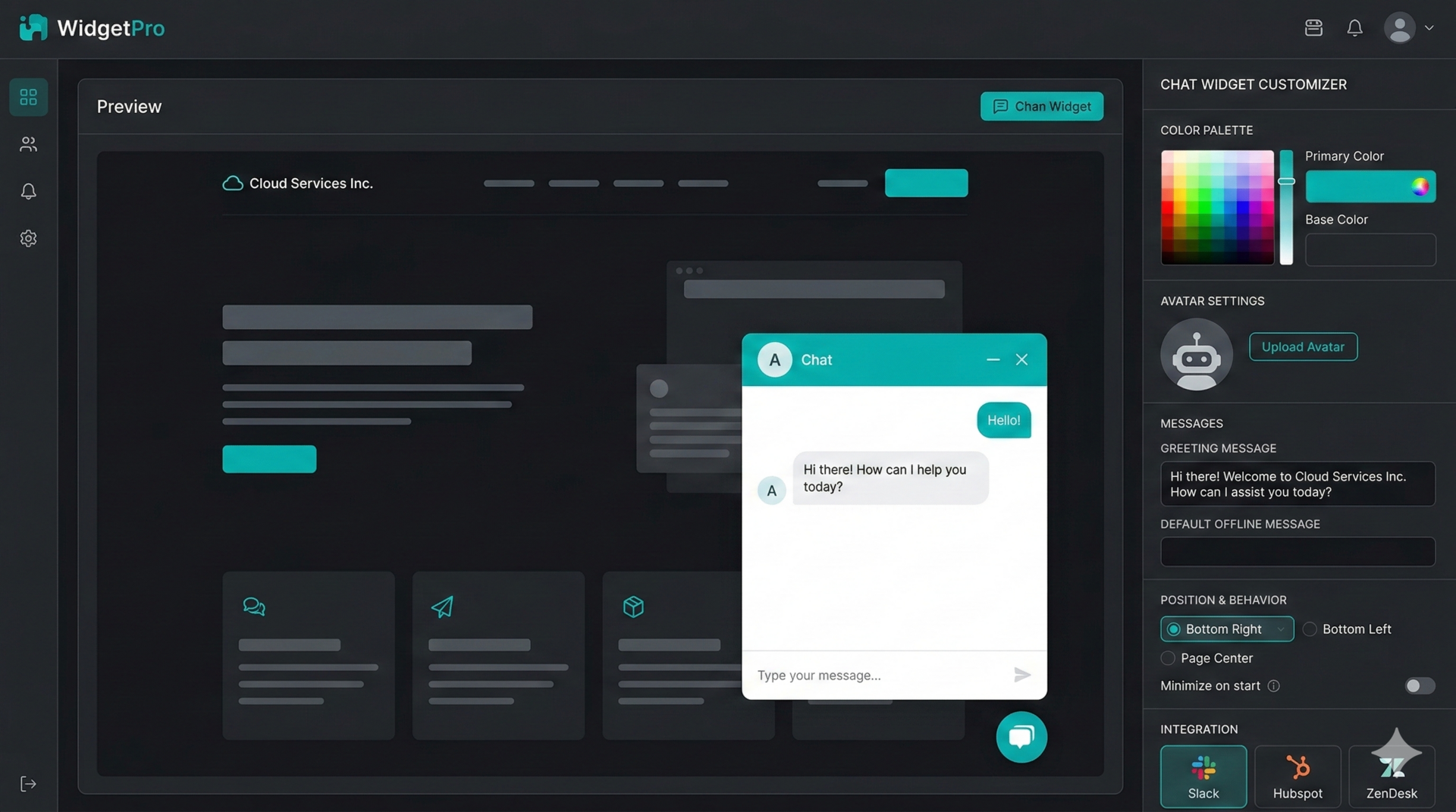 Виджет чата на сайт