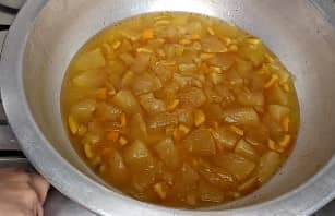Приготовление варенья из дыни с лимоном и апельсином: шаг 9