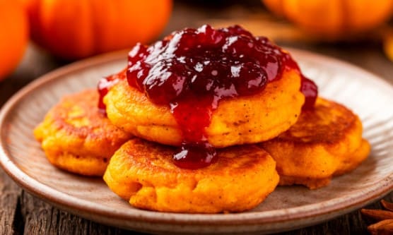 Приготовление оладий с тыквой на кефире: шаг 13