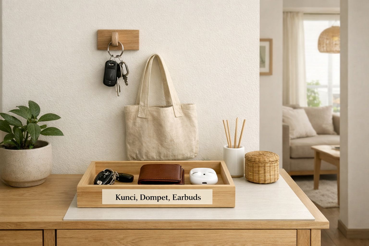 Zona rumah kecil dan titik drop barang harian