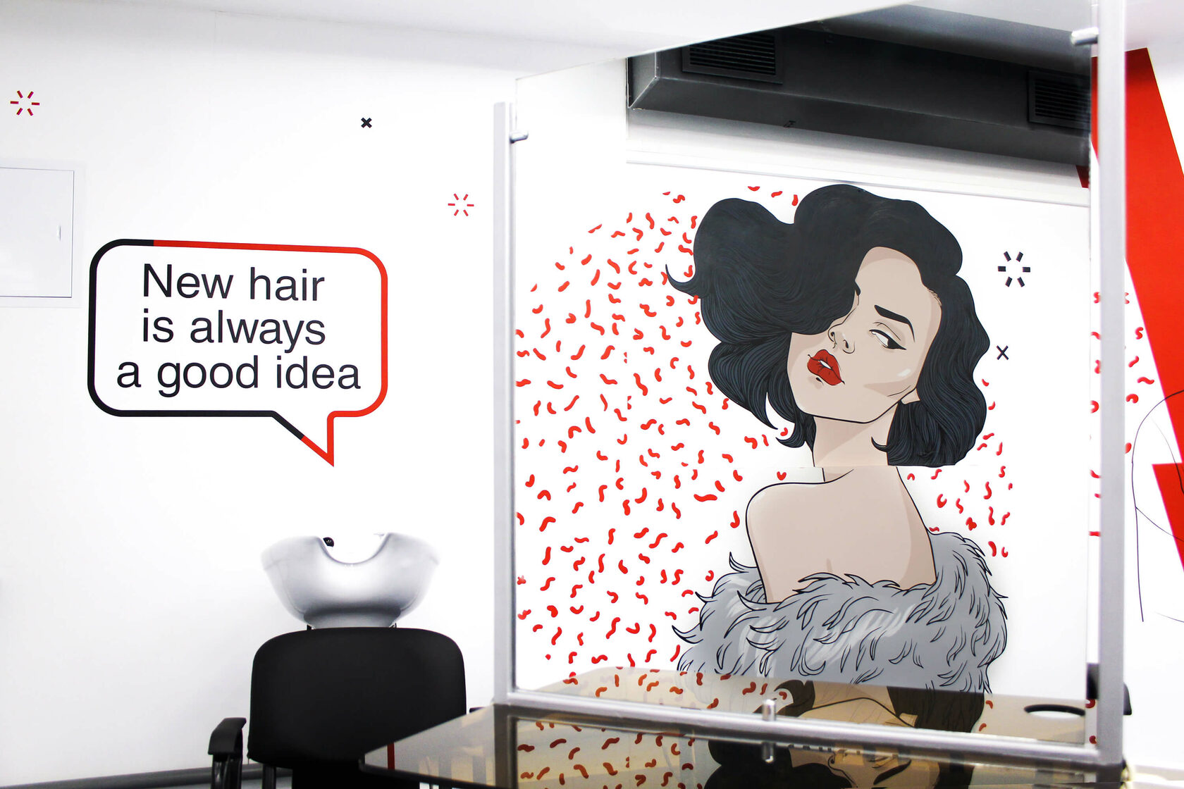 Роспись в школе парикмахерского искусства Unona 