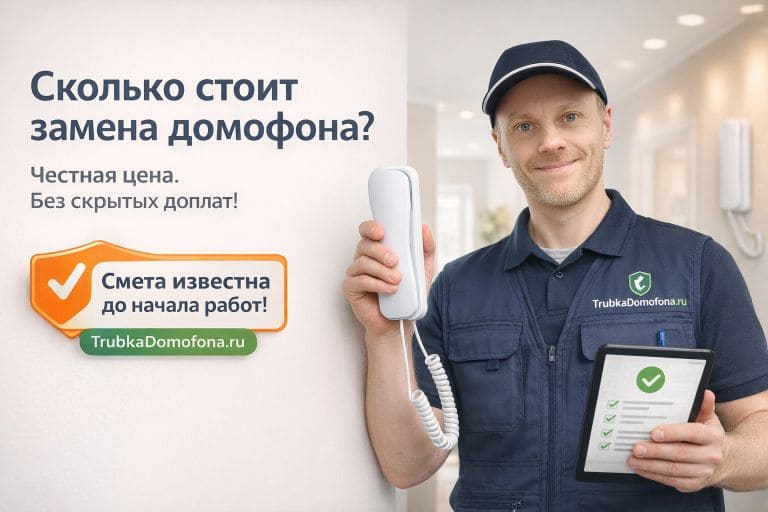 Замена домофонной трубки в квартире: цена услуги и от чего она зависит