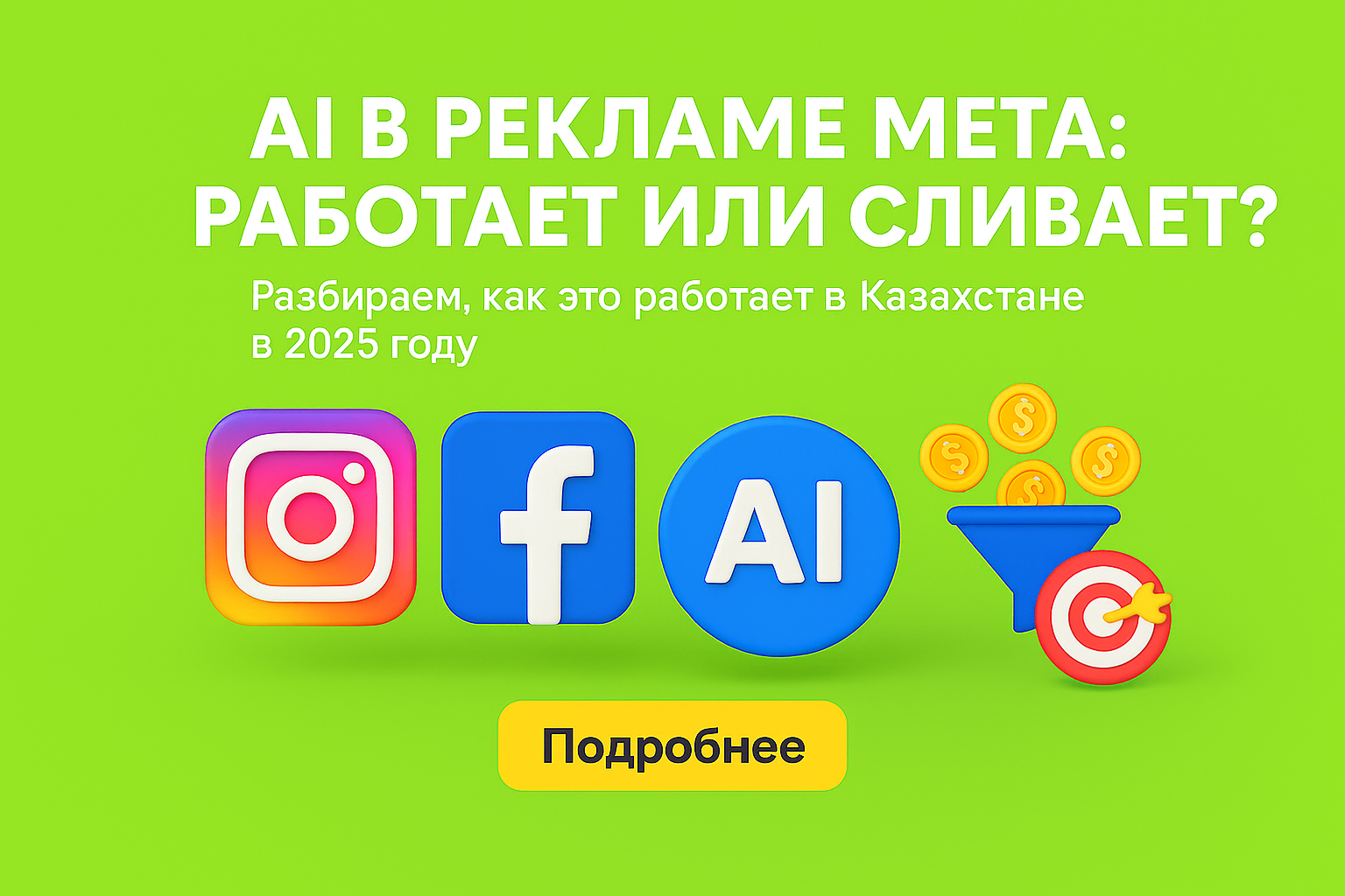 ai реклама instagram, meta ads 2025 казахстан, искусственный интеллект реклама facebook, реклама алматы, умный таргетинг, автоаудитории, ai auto ads meta, meta ads ошибки, реклама в соцсетях казахстан