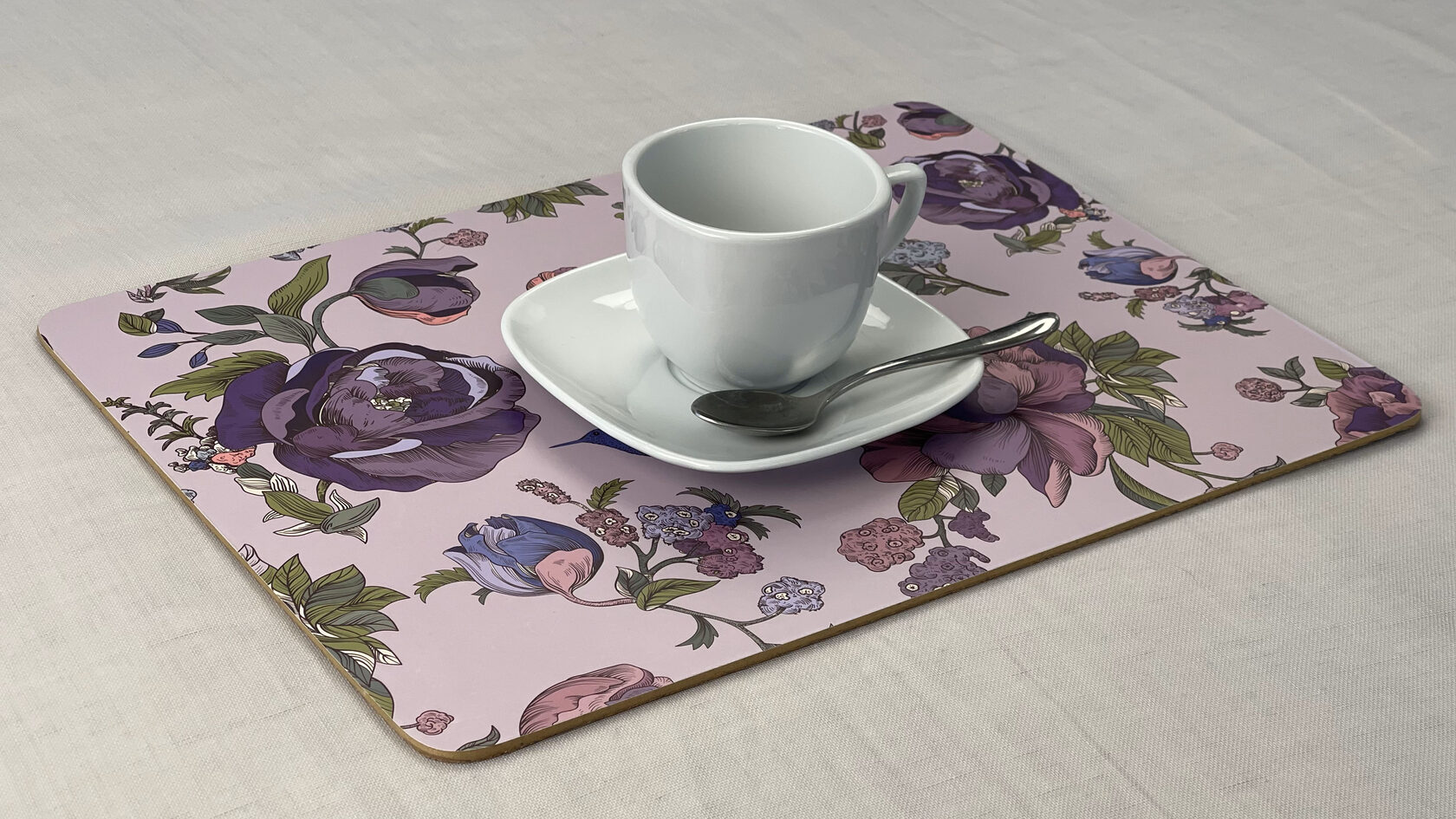 Салфетки сервировочные прямоугольные из пробки "Сад мечты"