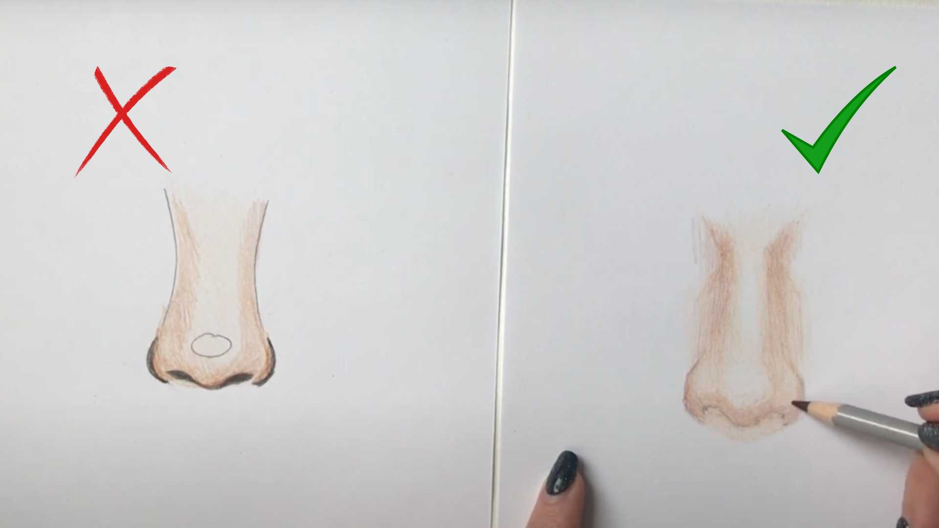 Какие карандаши лучше всего подходят для рисования носа?