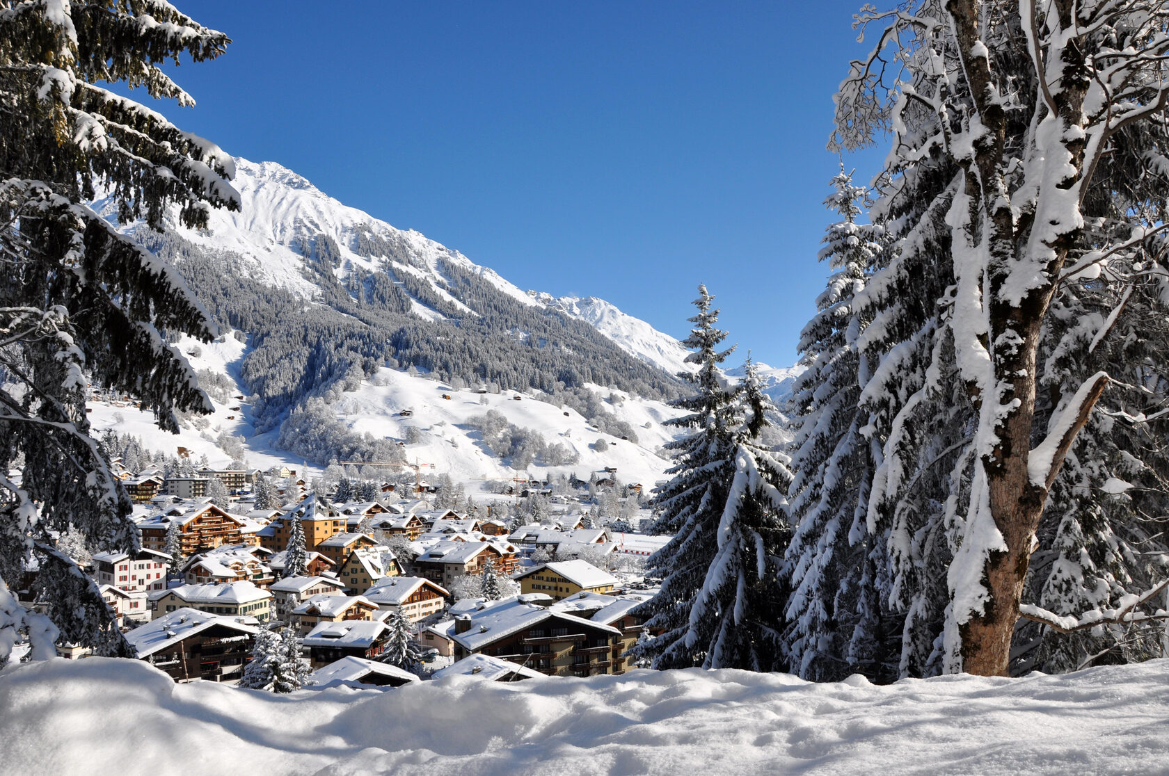 Швейцария зимой природа горы