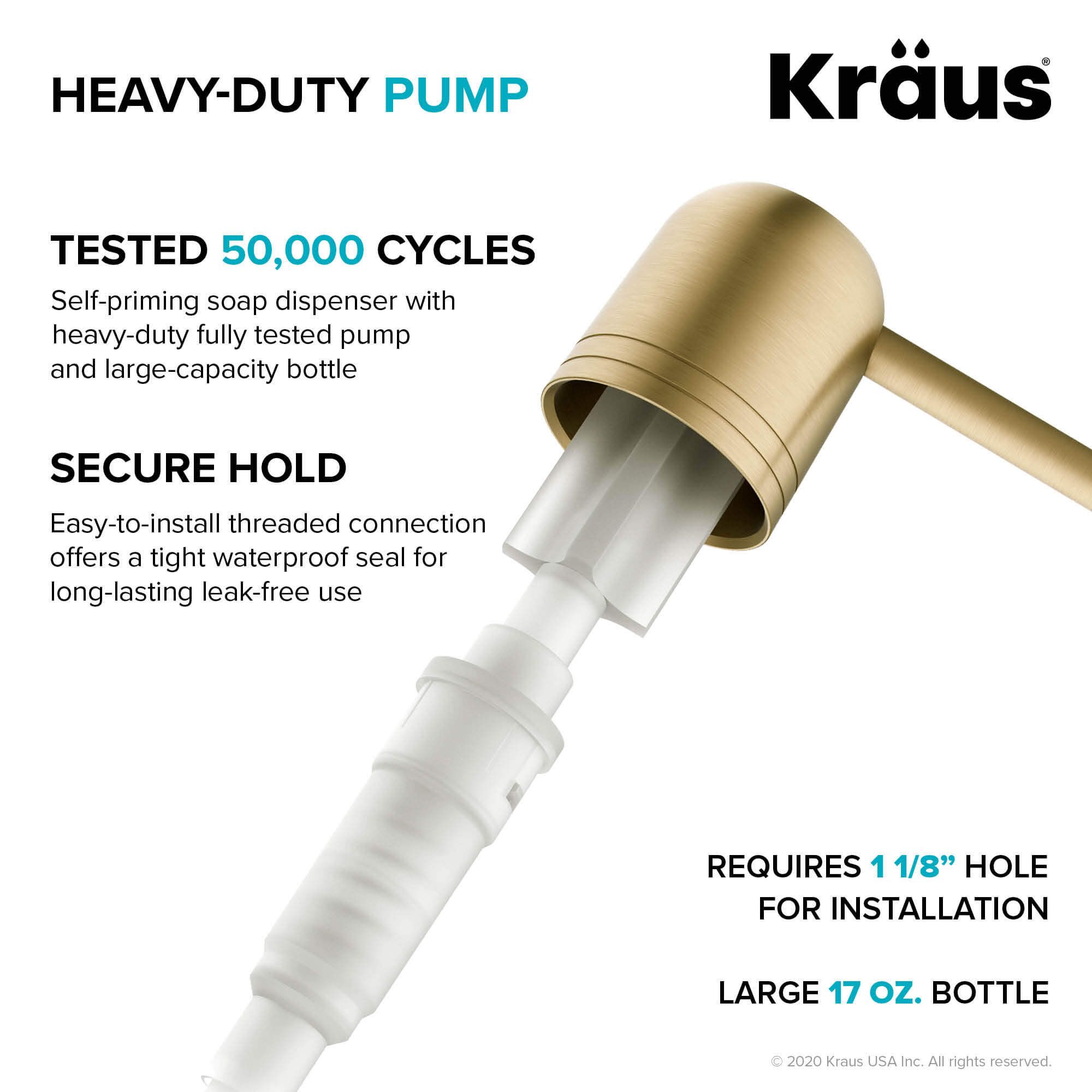 Дозатор жидкого моющего средства Kraus KSD-32BG - изображение 7