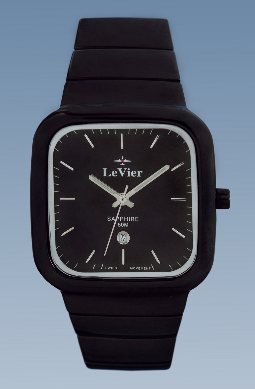 Купить Мужские керамические часы LeVier L 7512 M Bl