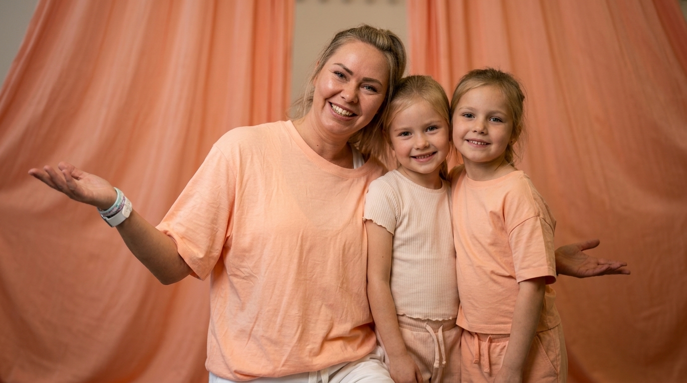 Дети танцуют на веселой тренировке Zumba kids
