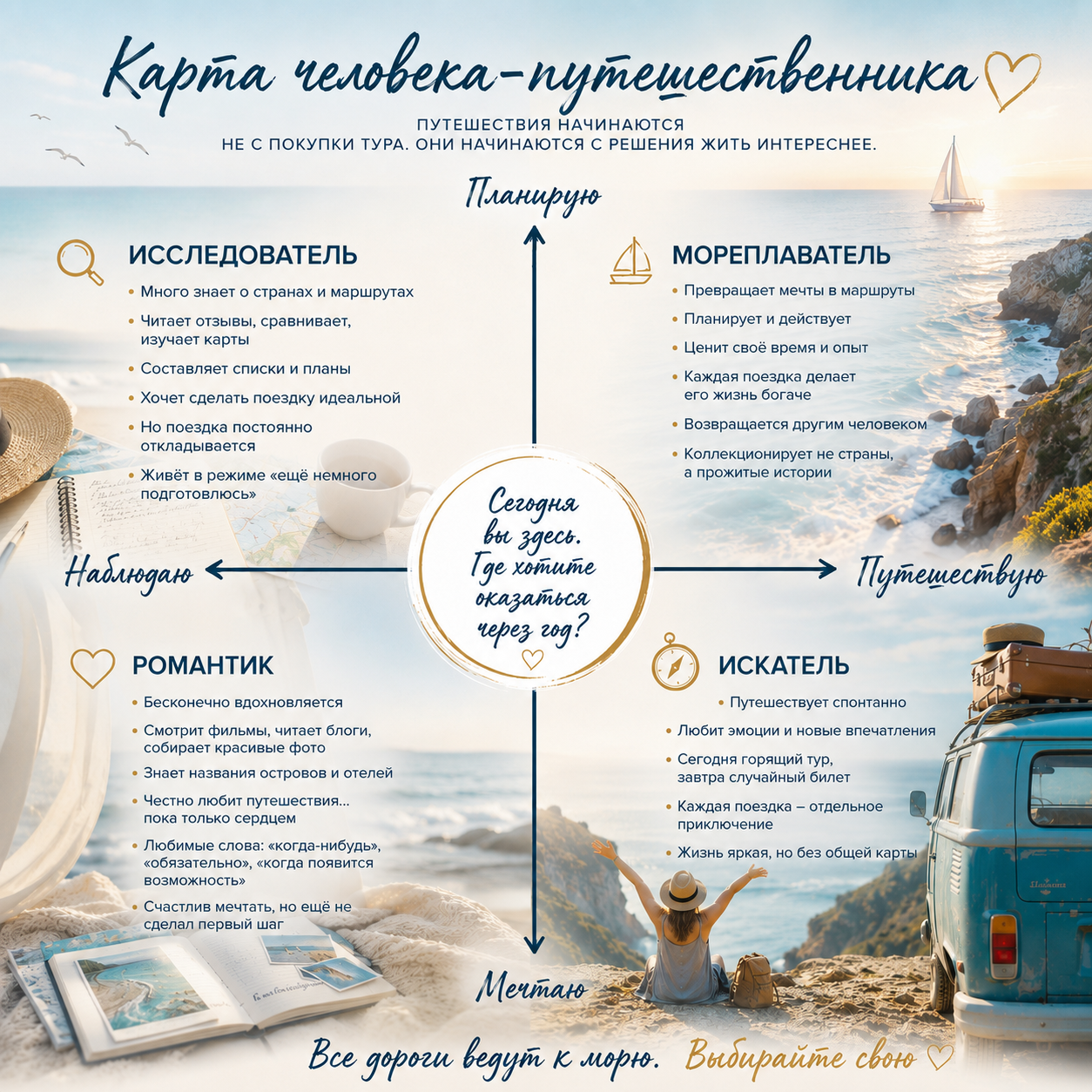 Полная карта Человека-Путешественника. Автор: Буракова Елена