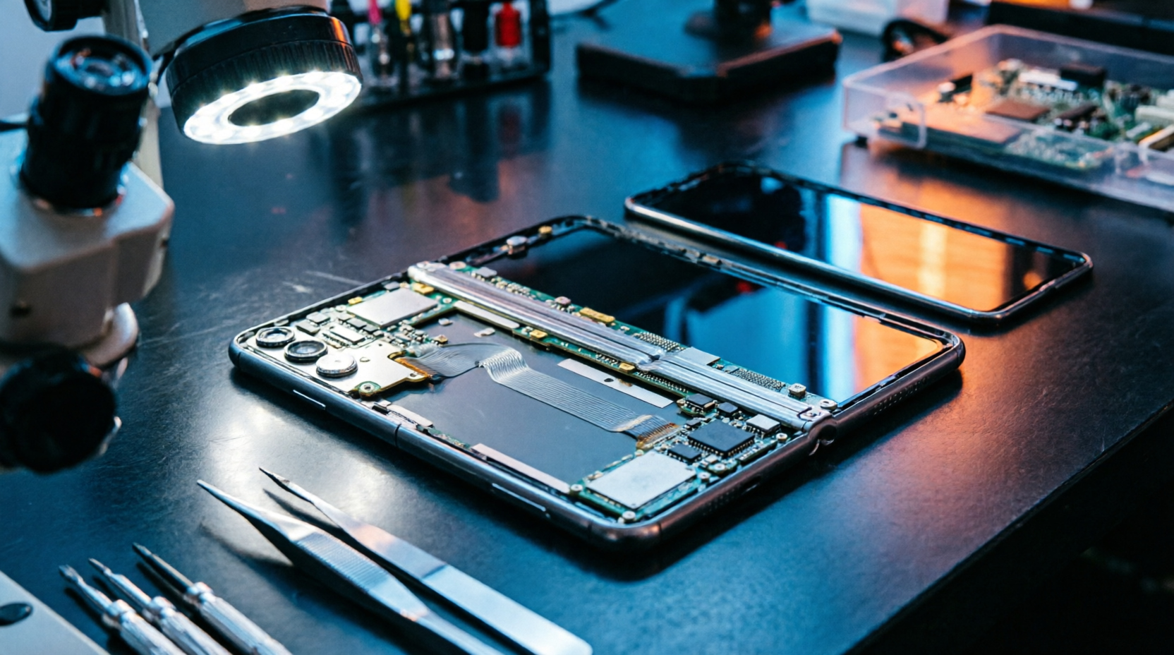 Обучение переклейке дисплеев Samsung Fold