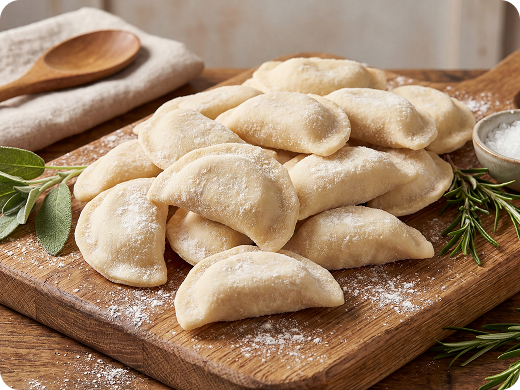 Вареники с грибами