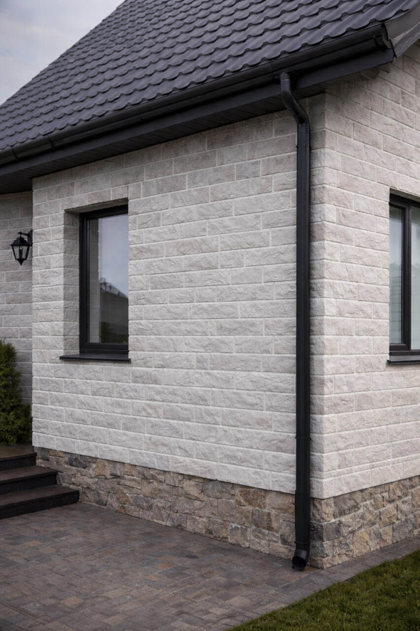 Fațadă cu aspect de piatră