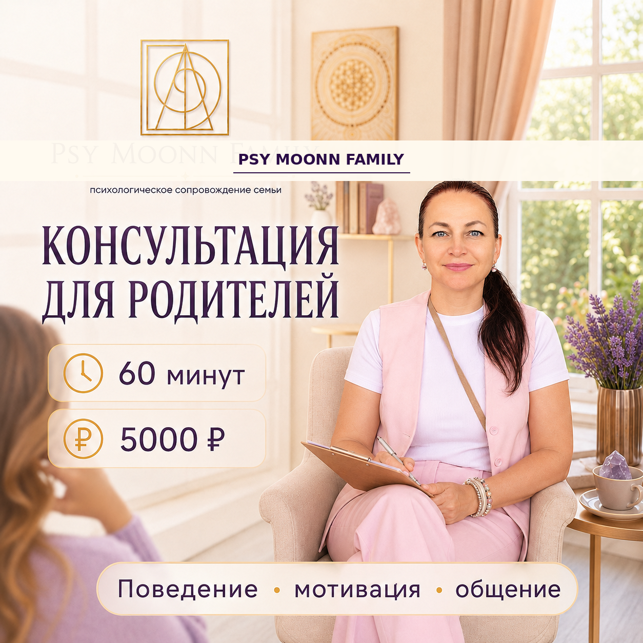 Консультация психолога для родителей - 60 минут — PSY MOONN FAMILY, Москва