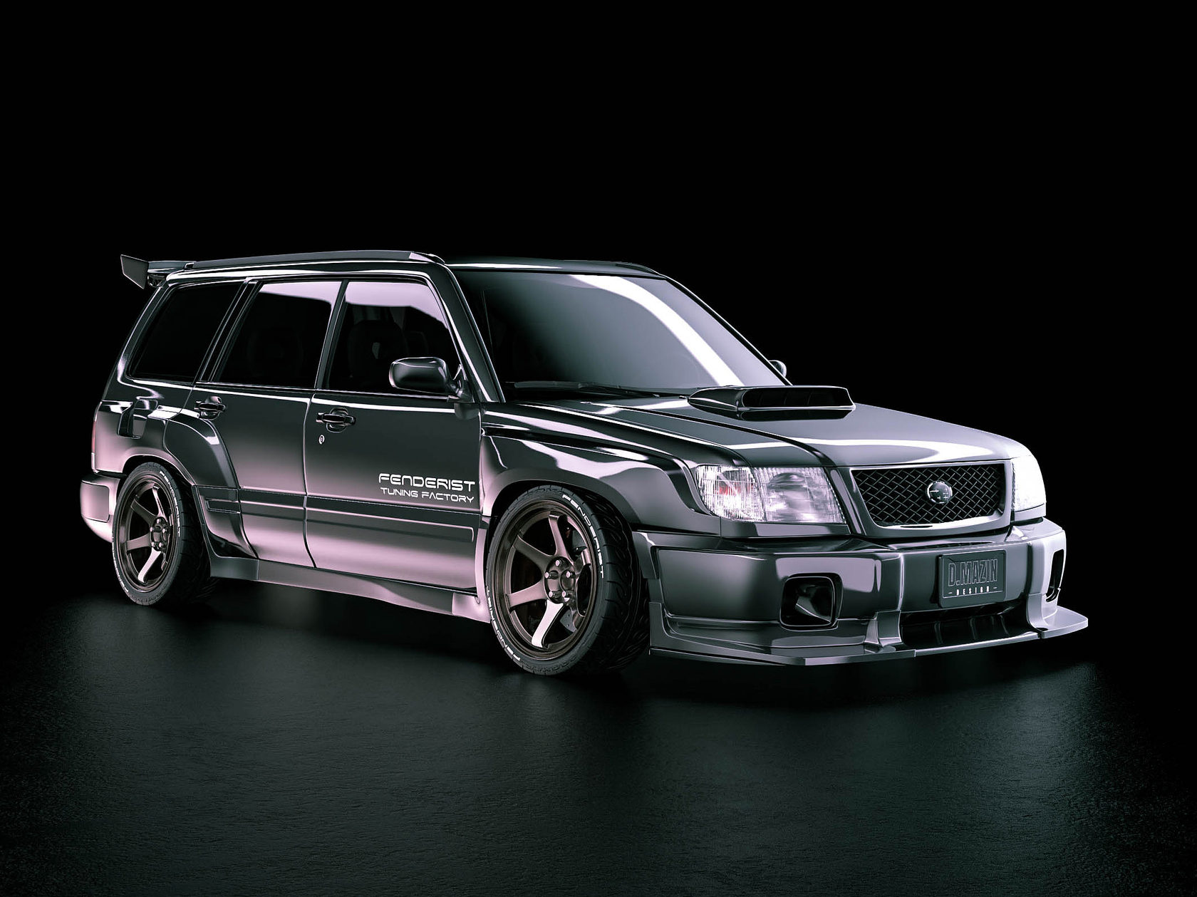 JDM Front Bumper Lip Spoiler Add-On Splitter For Subaru Forester 98-99 SF5 SF (Black Primer)