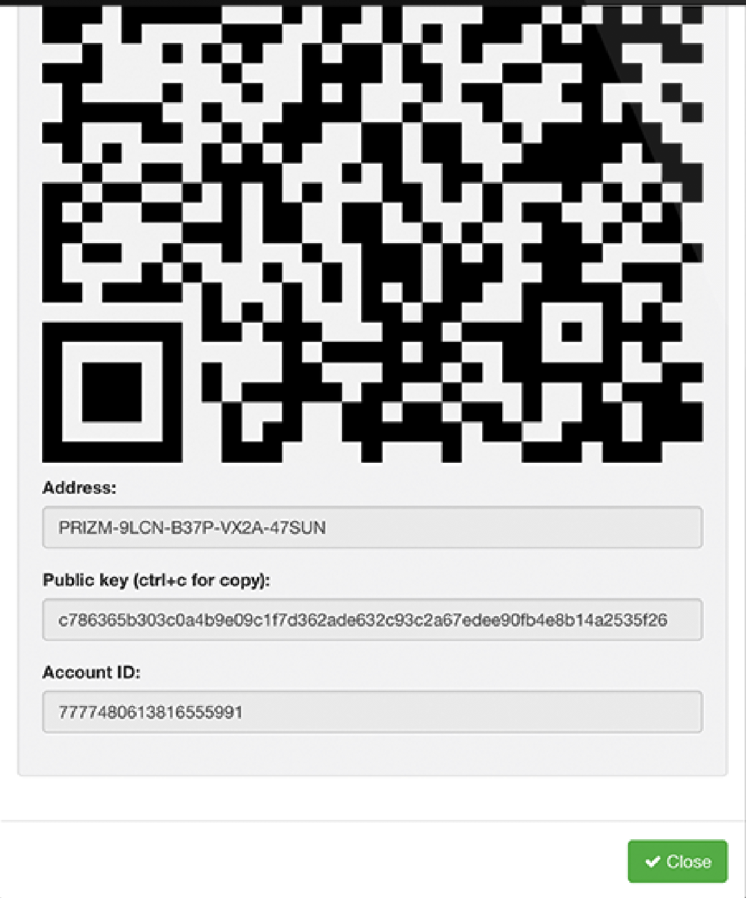 prizm public key, prizm wallet account id
