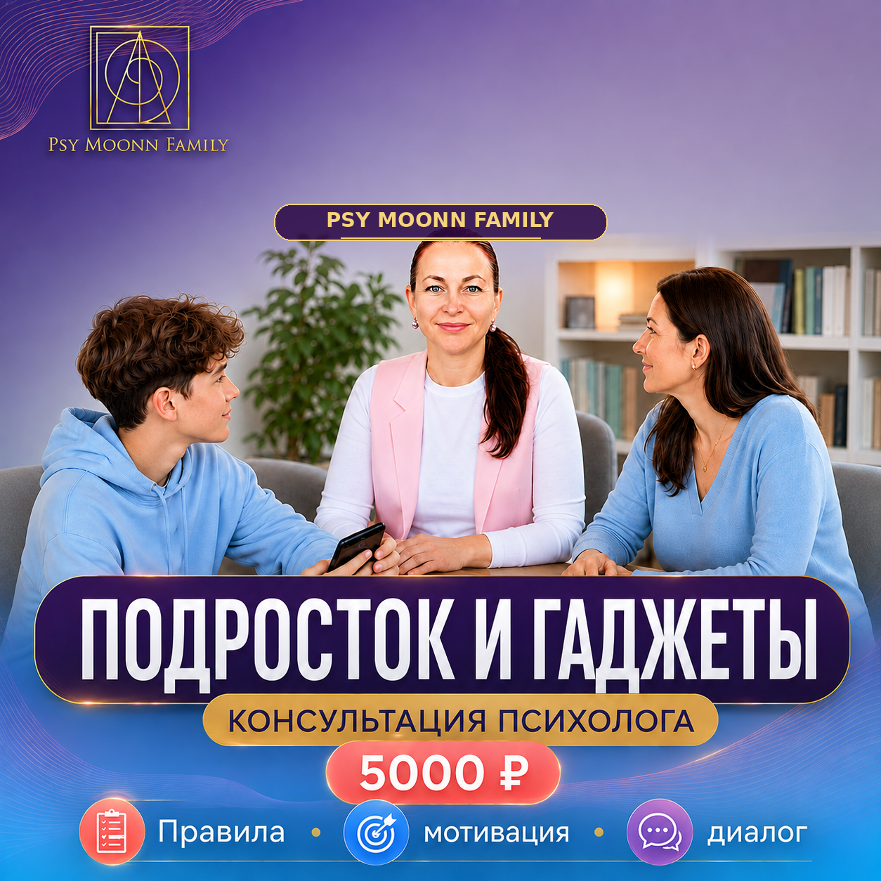 Консультация по поводу чрезмерного использования гаджетов подростком — PSY MOONN FAMILY, Москва