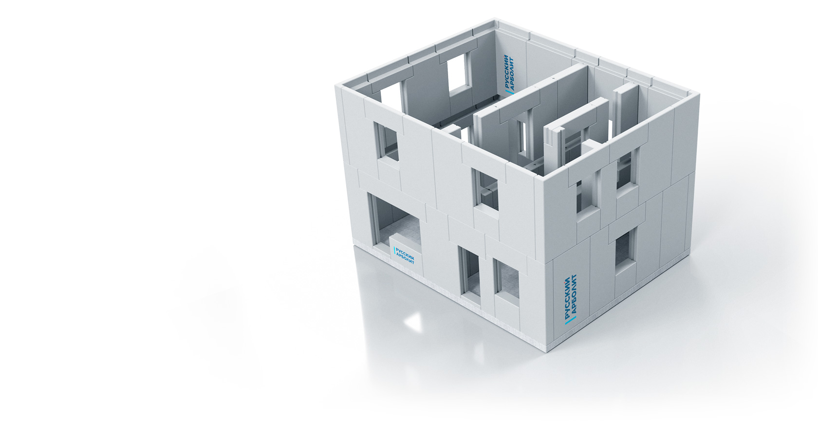 Проект двухэтажного дома из арболитовых панелей 112 м² – KA003