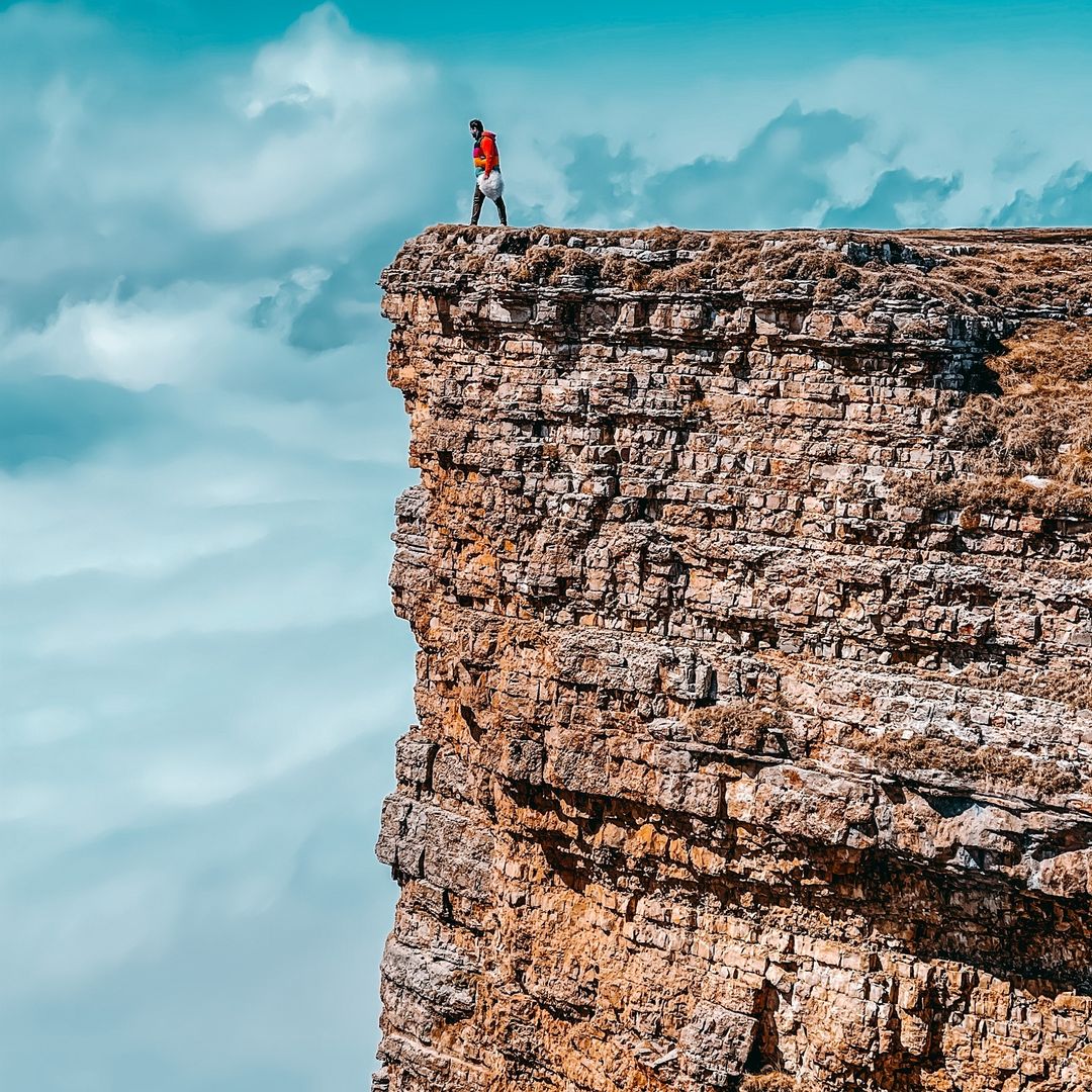 Вид с высоты Кавказских гор