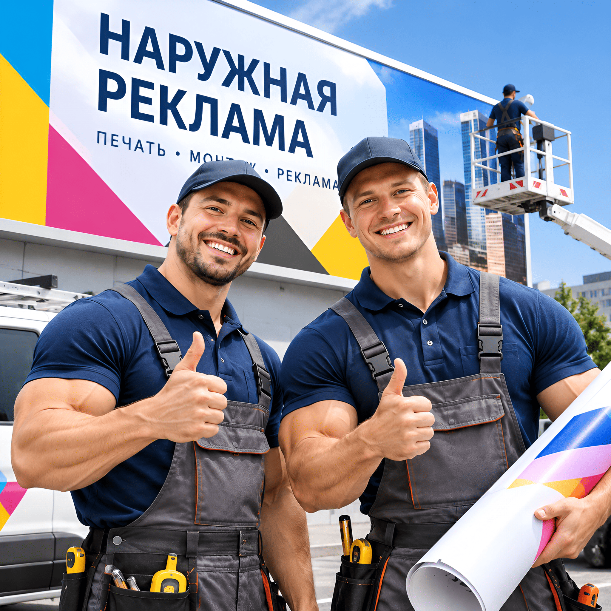 Наружная реклама — пример работы
