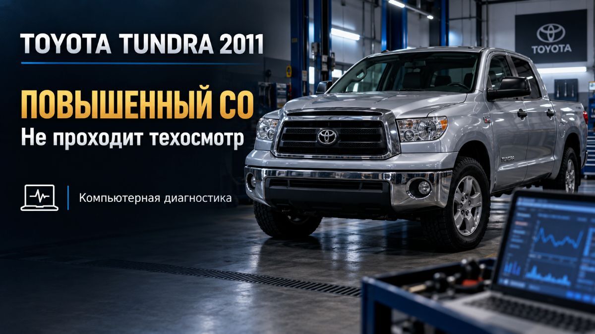 Toyota Tundra 2011 не проходит техосмотр по CO — компьютерная диагностика