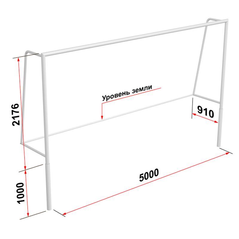 Чертеж мини футбольных ворот