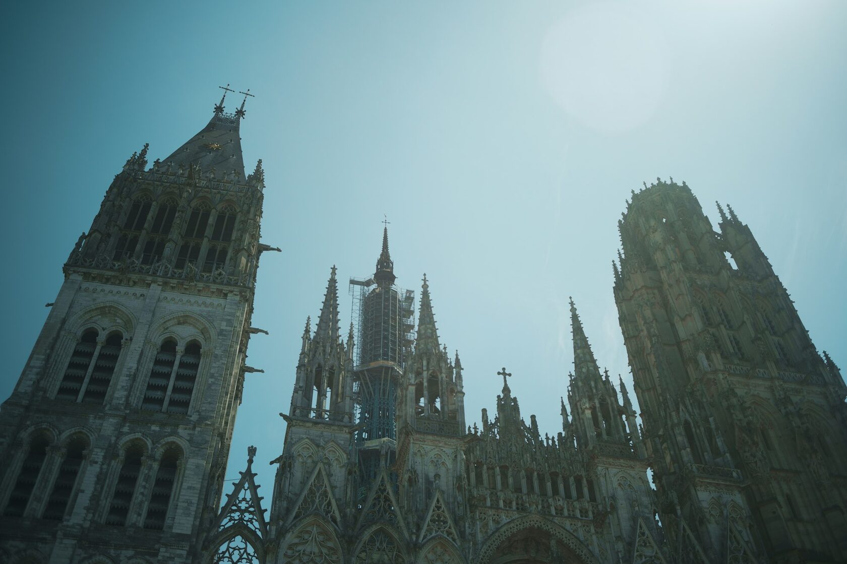 Rouen cathedral and historic architecture