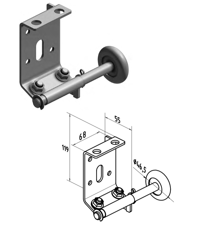 нижний кронштейн секционных ворот алютех. кронштейн нижний правый rbs100r. кронштейн нижний левый rbi 446 l +инструкция установки. кронштейн нижний левый. кронштейн нижний rbg800l.